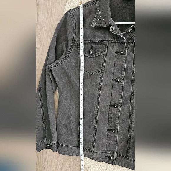 Chico's Dark Wash Denim Jacket - Picture 5 of 6